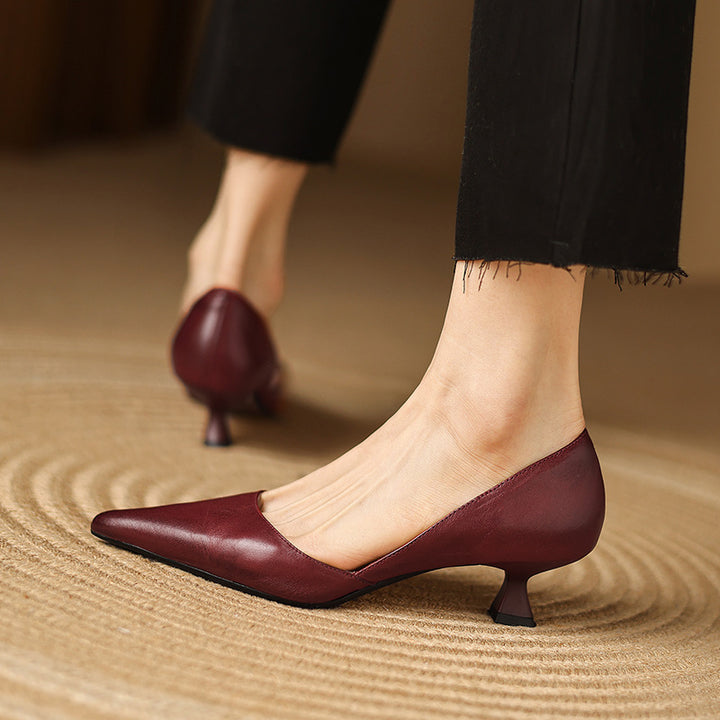 Ceyra Leather Heels