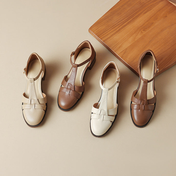 Lorin Roman Leather Heels