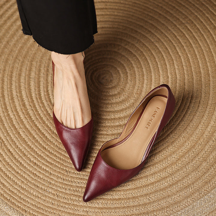 Ceyra Leather Heels