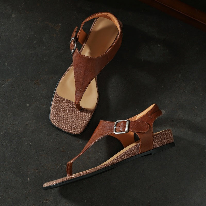 Mara Wedge Leather Sandals