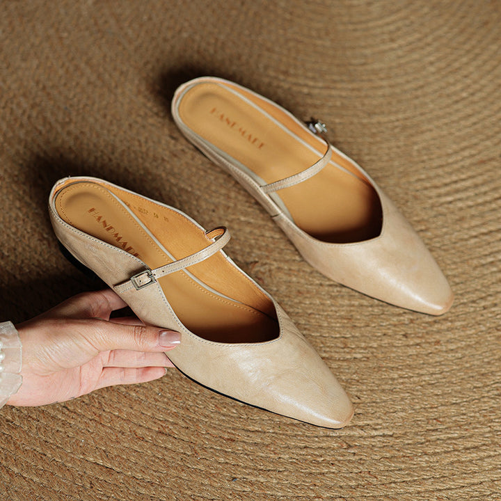 Envara Lambskin Leather Mule