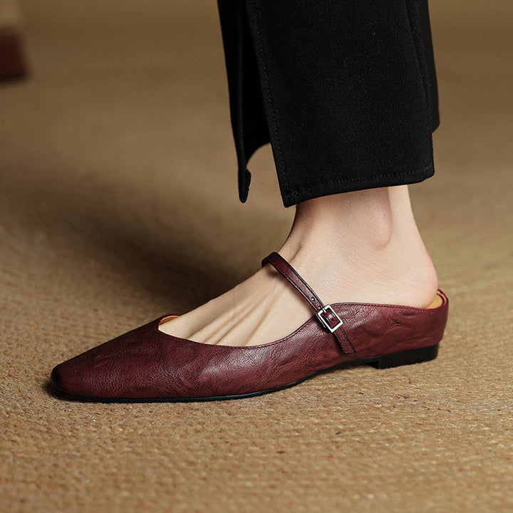 Envara Lambskin Leather Mule