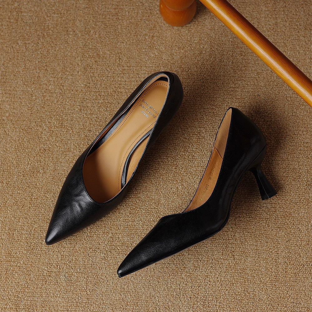 Cymara Leather Heels