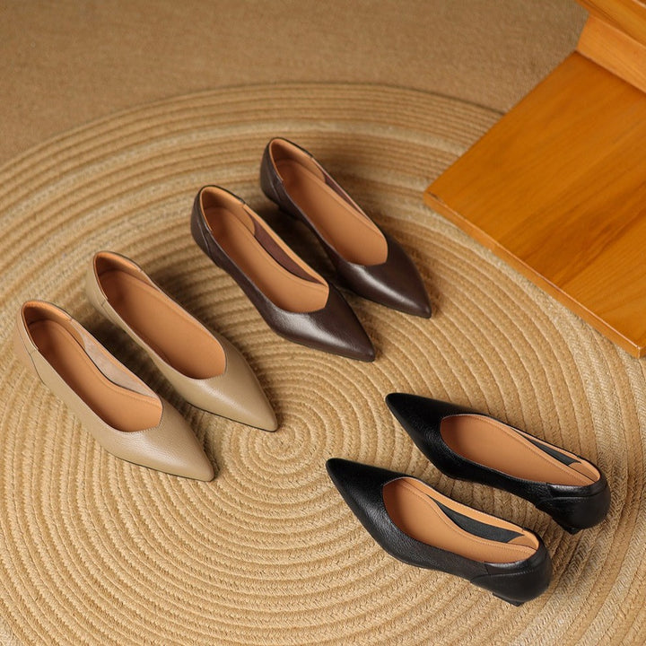 Elara Pointed Leather Pumps
