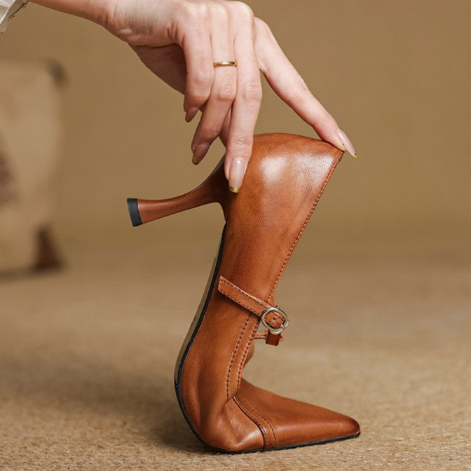 Aveline Lambskin Heels