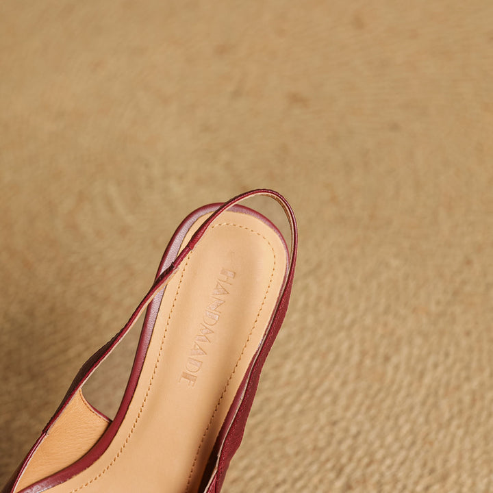 Aurel Slingback Leather Heels