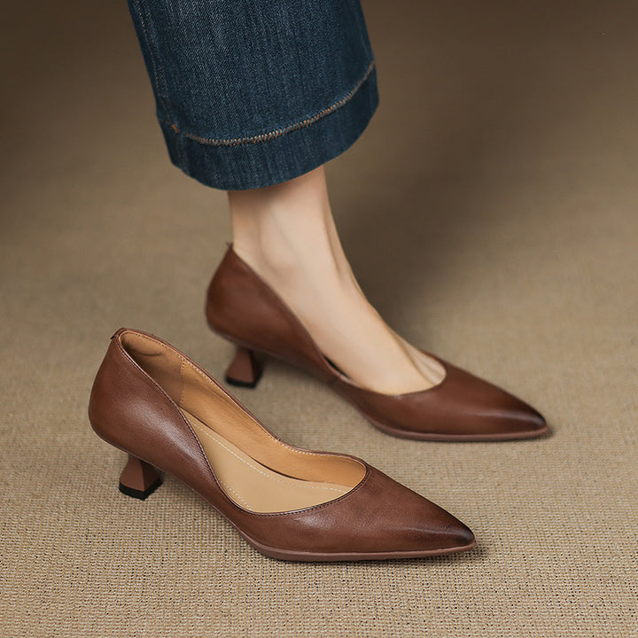 Calenne Leather Heels