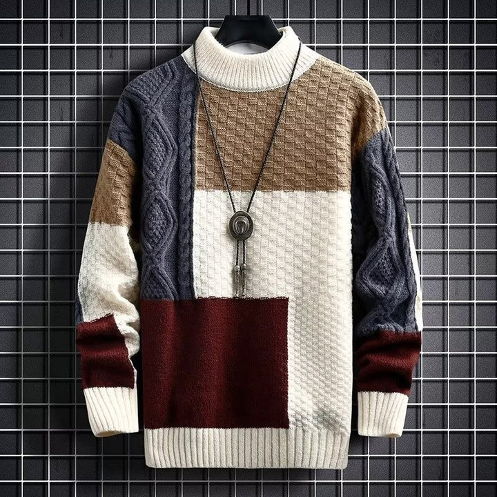 Arven Patchwork Knit Sweater