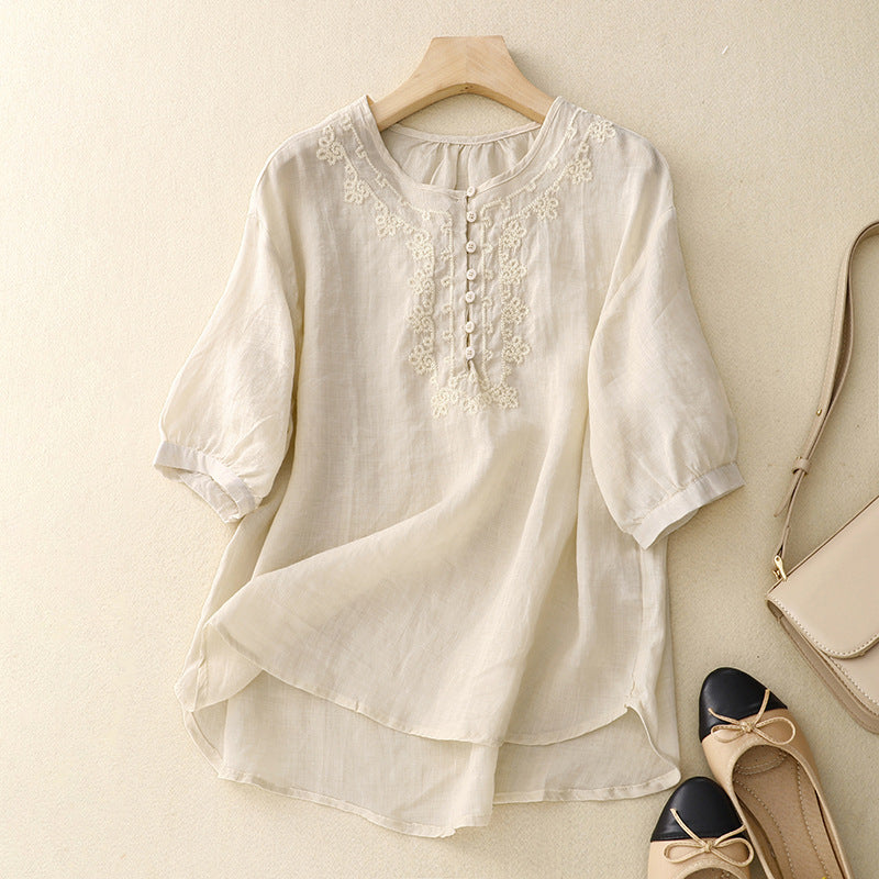 Lureva Cotton-Linen Blouse