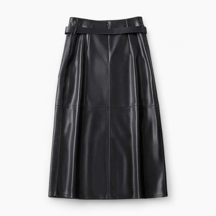 Léone Lambskin Midi Skirt
