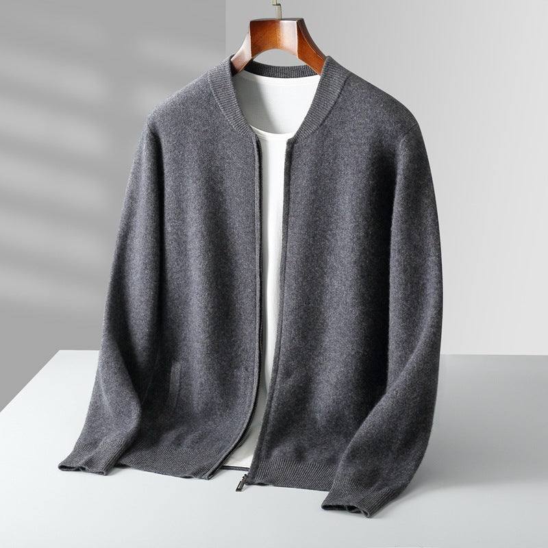 Neyric Wool Stand Collar Cardigan