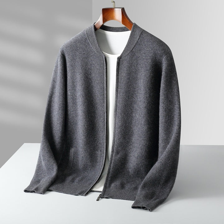 Neyric Wool Stand Collar Cardigan