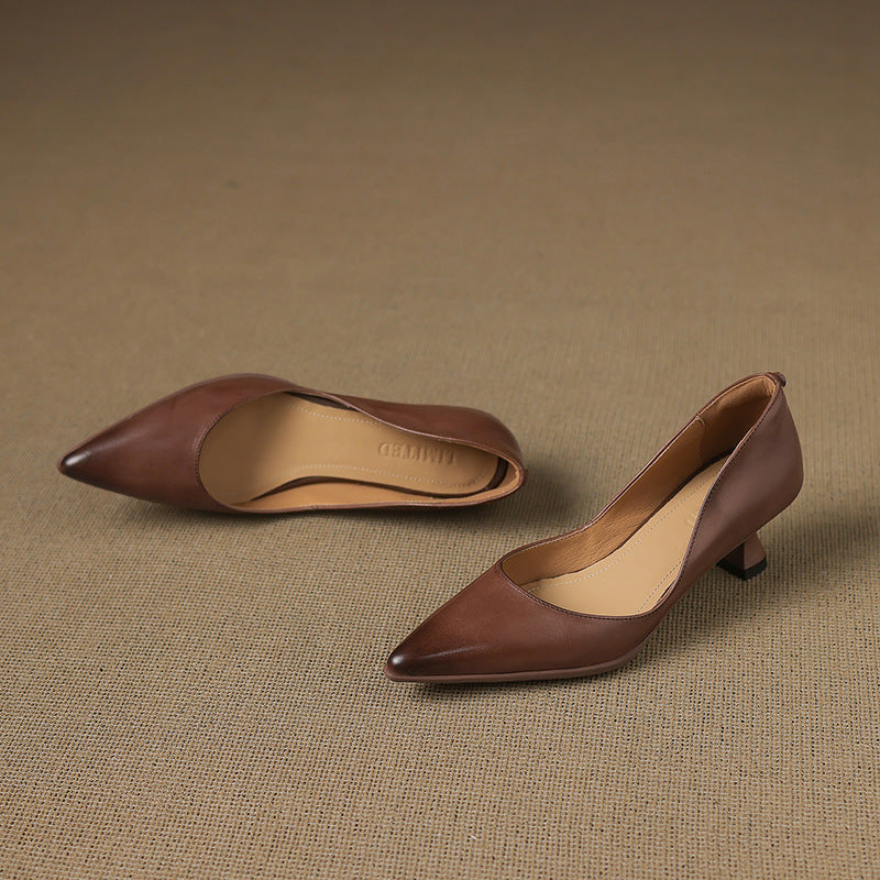 Calenne Leather Heels