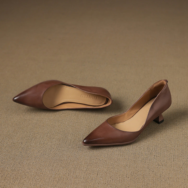 Calenne Leather Heels