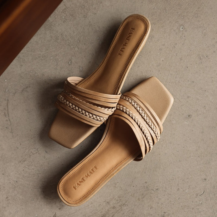 Nola Square Leather Sandals