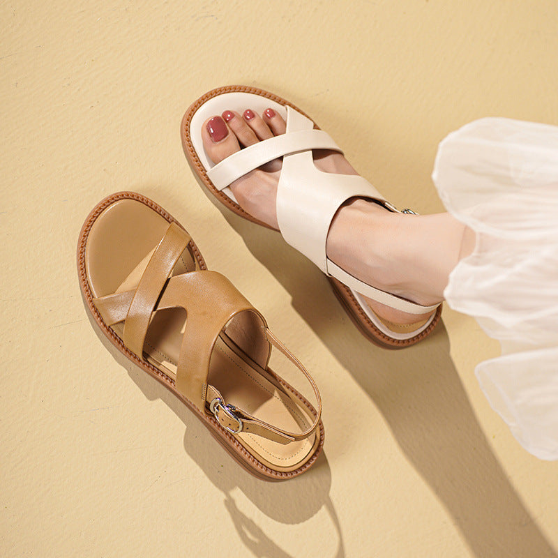 Avelin Slingback Leather Sandals