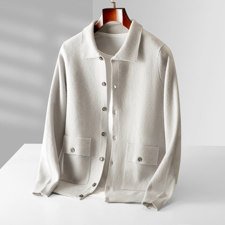 Alvoro Wool Polo Cardigan