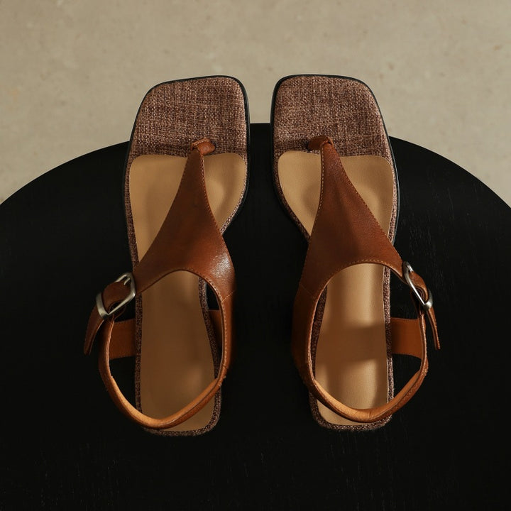 Mara Wedge Leather Sandals