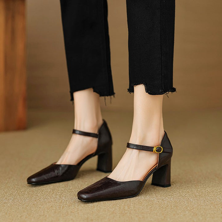 Virelle D’Orsay Leather Heels