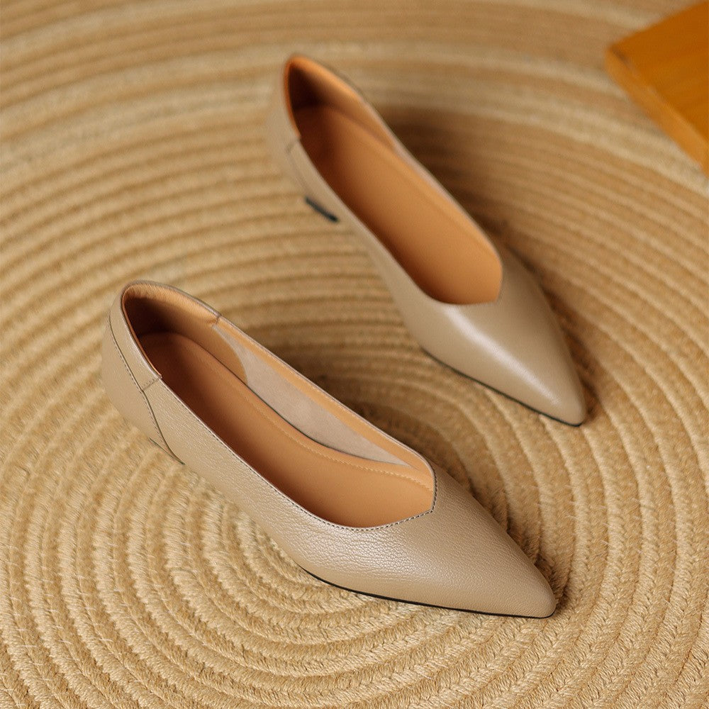Elara Pointed Leather Pumps