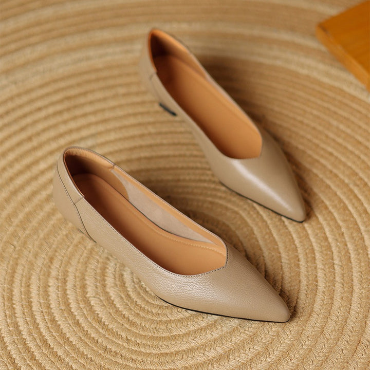 Elara Pointed Leather Pumps