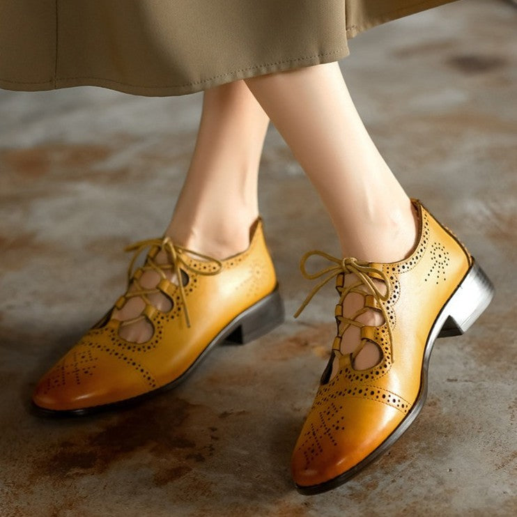 Lucia Brogue Leather Oxfords