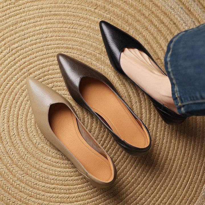 Elara Pointed Leather Pumps