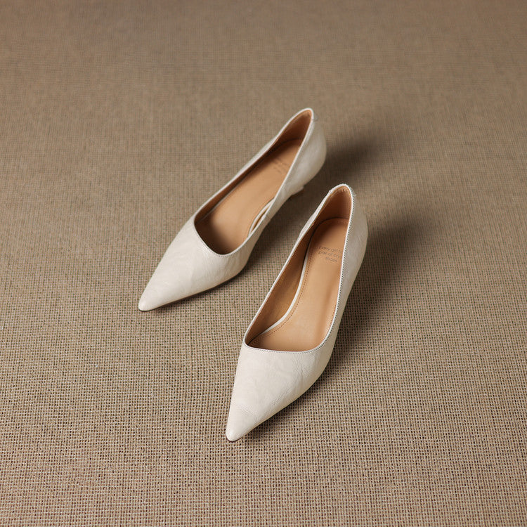 Verrine Leather Low Pumps