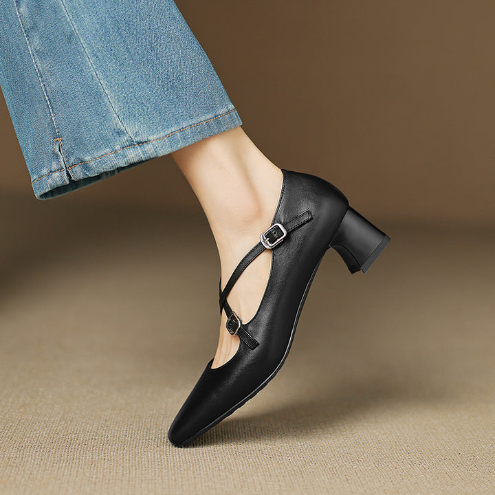 Marvane Leather Heels