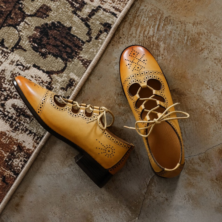 Lucia Brogue Leather Oxfords