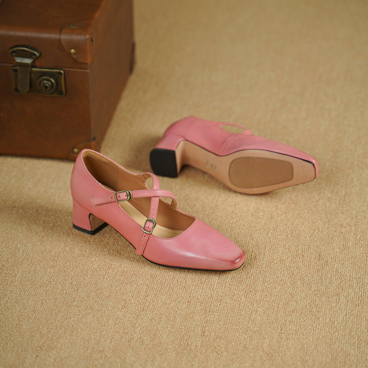 Mira Mary-Jane Leather Heels