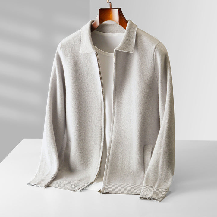 Orvien Wool Collar Cardigan