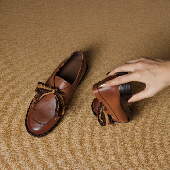 Caelen Bow Leather Loafers