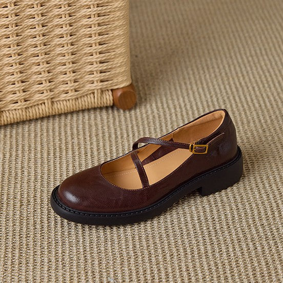 Ruelle Leather Mary Janes