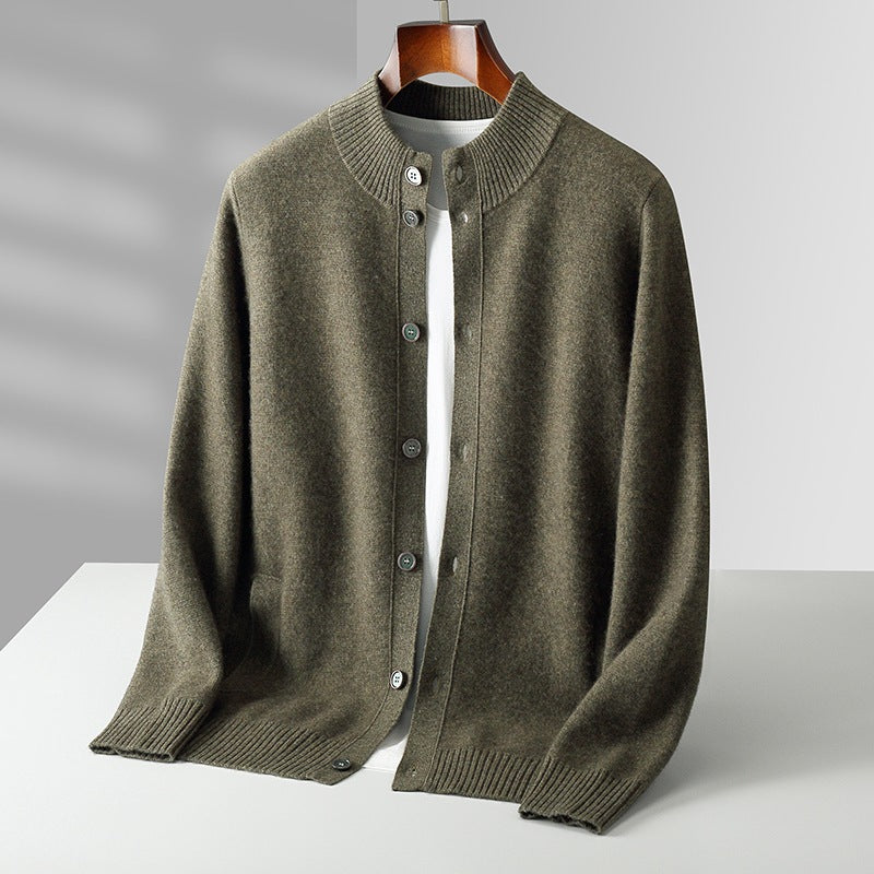 Trevoux Wool Button Cardigan