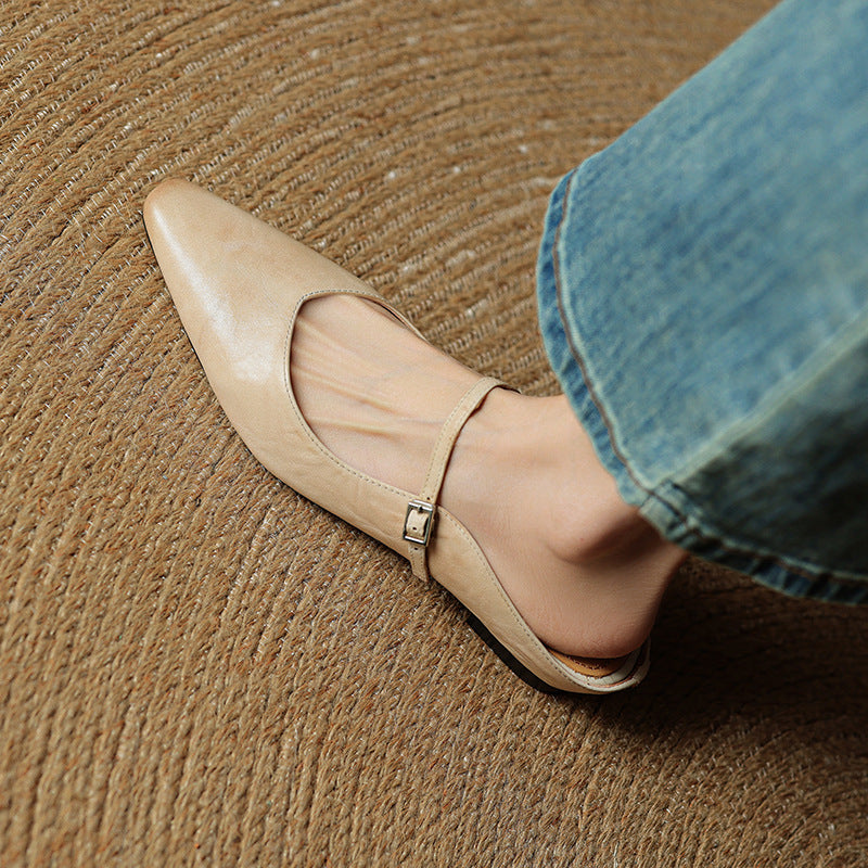 Envara Lambskin Leather Mule