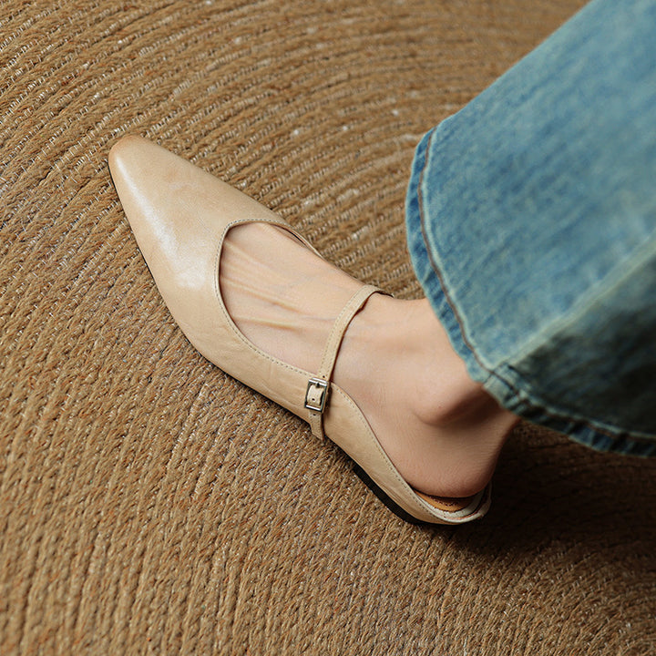 Envara Lambskin Leather Mule
