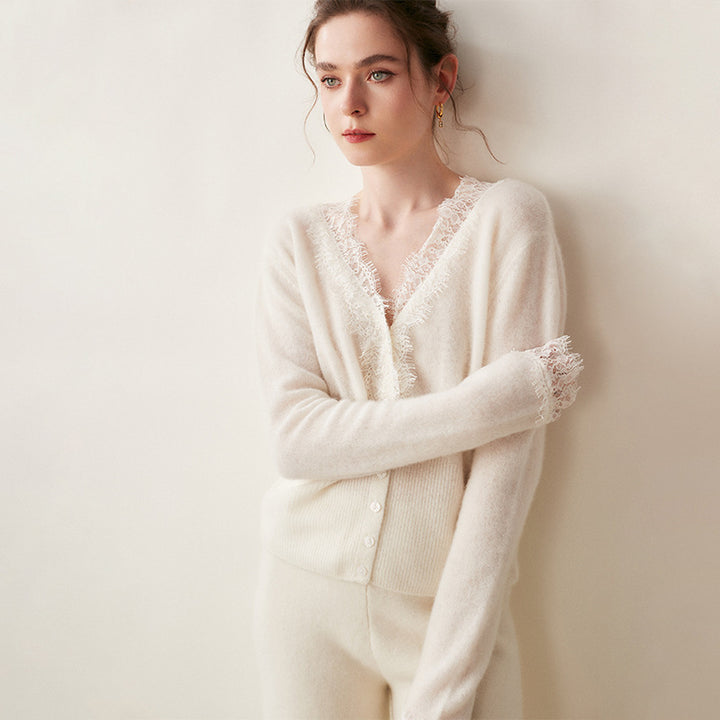 Arlisse Lace Cashmere Cardigan