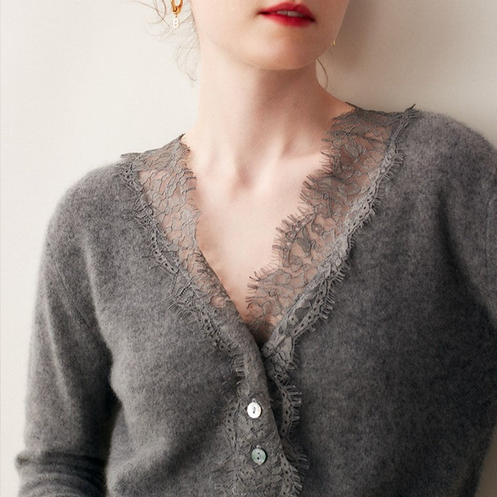 Arlisse Lace Cashmere Cardigan