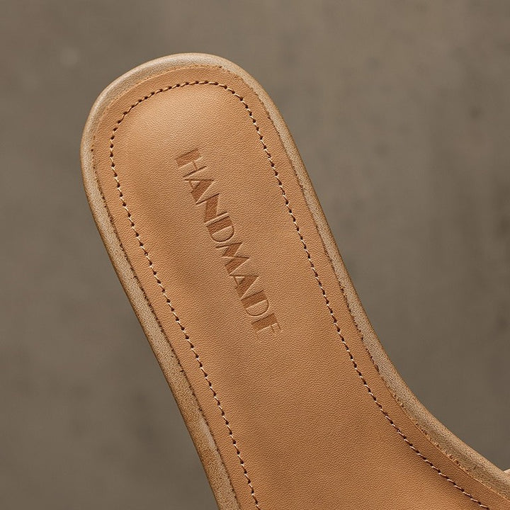 Nola Square Leather Sandals