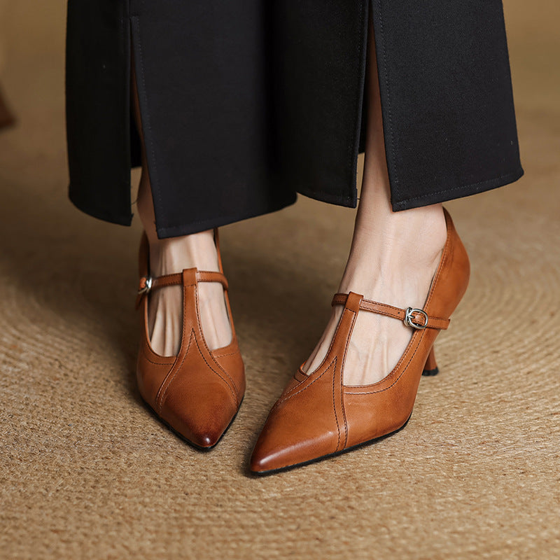 Aveline Lambskin Heels