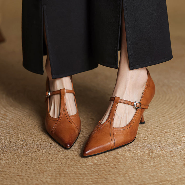 Aveline Lambskin Heels