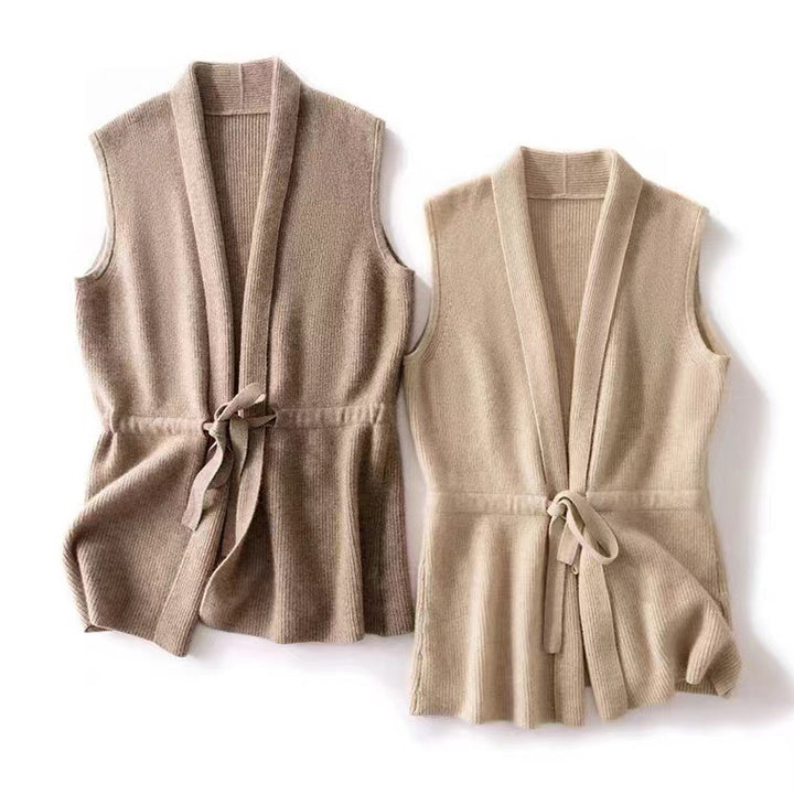 Merive Belted Wool Vest