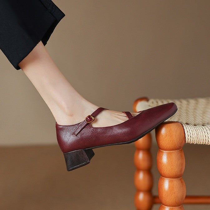 Marvelle Leather Mary Janes