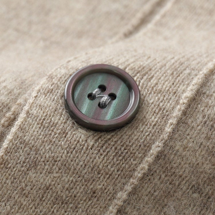 Trevoux Wool Button Cardigan
