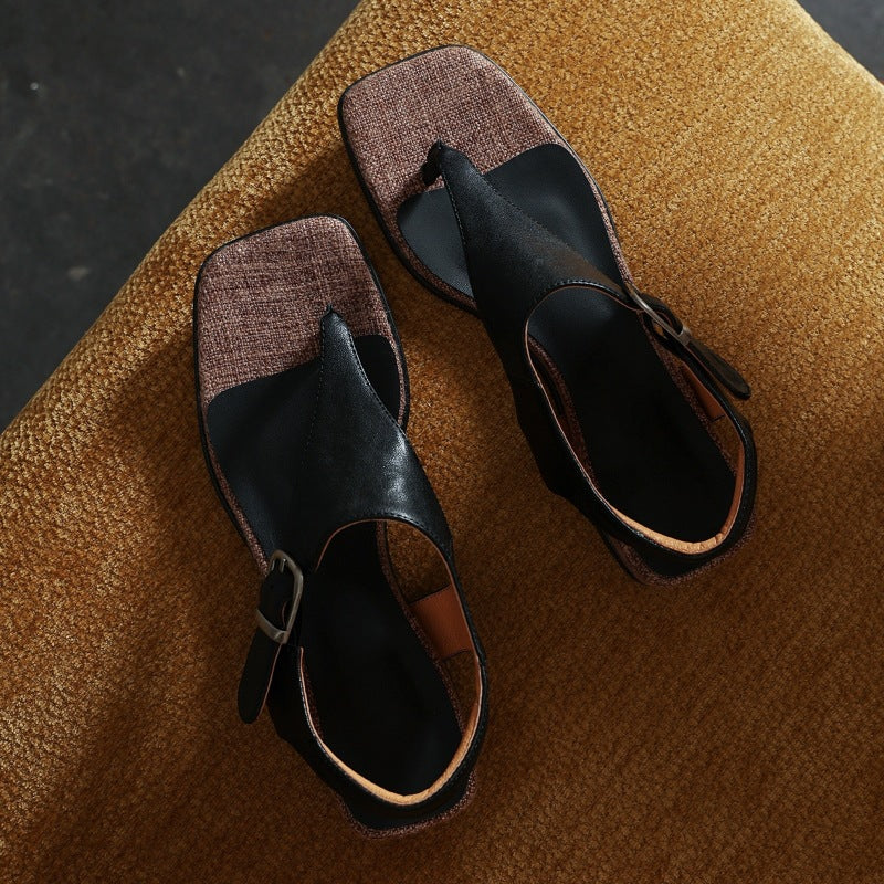 Mara Wedge Leather Sandals