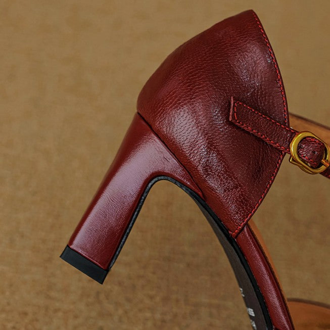 Virelle D’Orsay Leather Heels