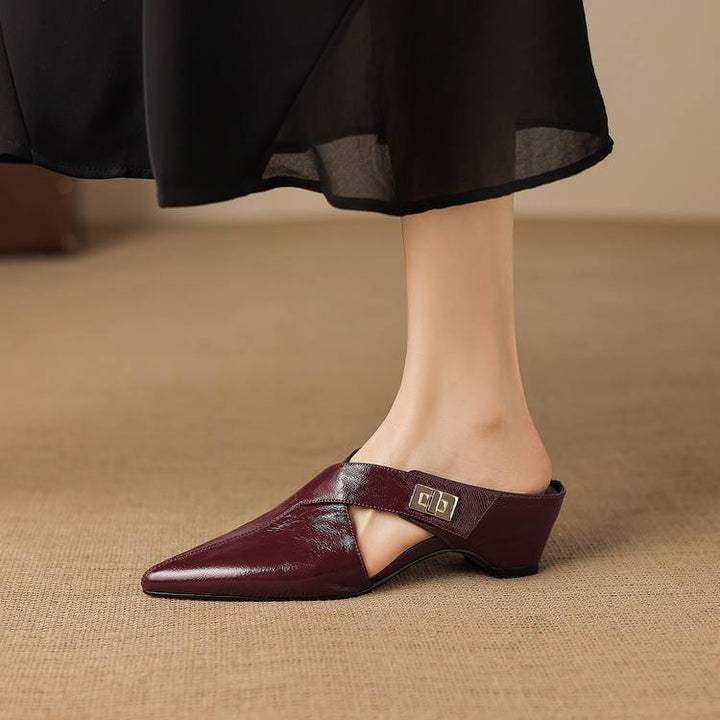 Aurel Leather Sculpt Mules