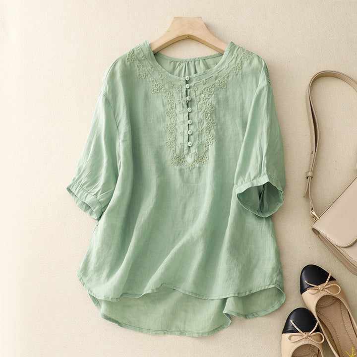 Lureva Cotton-Linen Blouse
