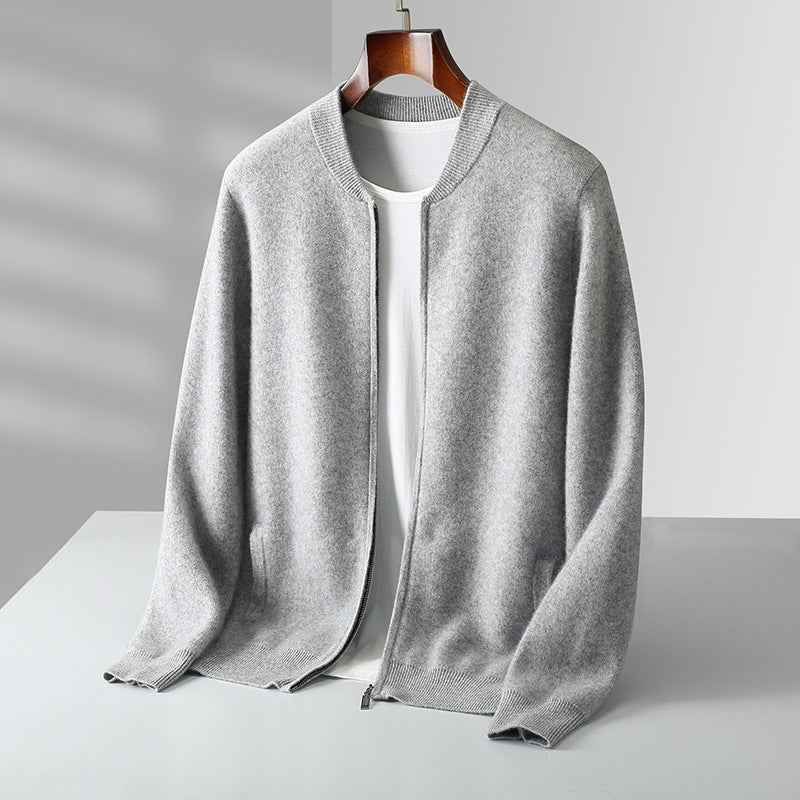 Neyric Wool Stand Collar Cardigan